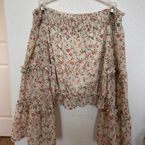 FLORAL OFF THE SHOULDER BLOUSE